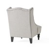 Tufted Wingback Chair, Diamond Stitch Accent Chair, Arm Chair with Turned Birch Wood Legs -Christopher Knight Home Sofa Chair - 4 of 4