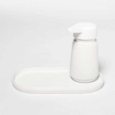 Modern Soft Touch Tray White - Threshold&#8482;