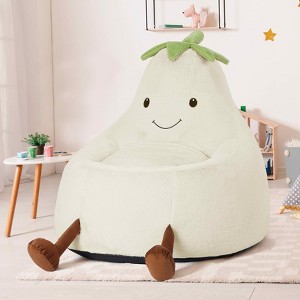 MAYEERTY Toddler Children's Bean Bag Chair Artificial Rabbit Fur Cover Teenager Filled Sofa - 1 of 4