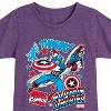 Girls' - Marvel - Captain America Stickers Fitted Short Sleeve Graphic T-Shirt - 2 of 4