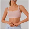Women's Light Strappy Sports Bra - Low Cut Cute Tank Tops Fitness Running Gym  Bodisuit - 2 of 3