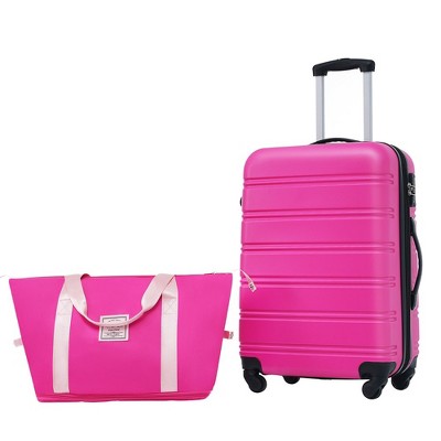 2 Piece Luggage Sets 24" Hardside Suitcase With 360° Spinner Wheels, 3 Digit TSA Lock, Hard Shell Suitcases Set With Duffle Bag For Men Women