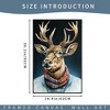 KTMBDW Stylish Antlered Deer Framed Wall Art: Deer Sporting Glasses and scarf, Clad in A Casual Jacket. Ideal for Living Room, Animal Portrait - 4 of 4