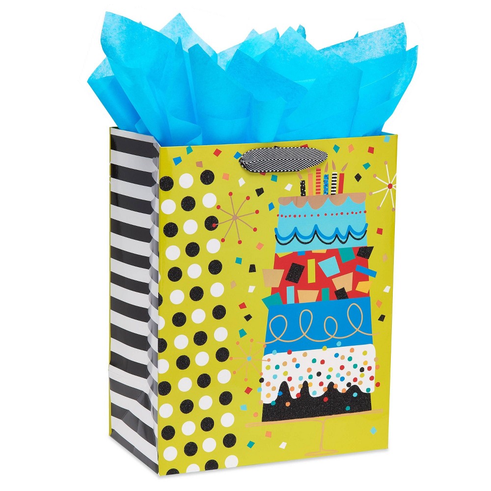 Photos - Other Souvenirs Large Celebration Gift Bag with Eight Sheets of Tissue Paper Turquoise - P