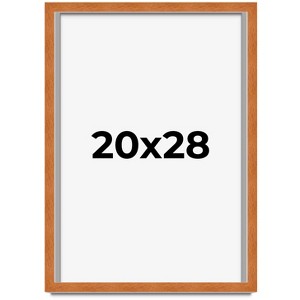 PosterPalooza | Modernist Brown Picture Frame - UV Acrylic, Foam Board Backing, Hanging Hardware - 1 of 4