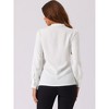 INSPIRE CHIC Women's Bow Tie Neck Elegant Long Sleeve Solid Work Office Blouse - 4 of 4