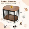31.5" Dog Crate Furniture, Wooden Dog Kennel, Decorative Dog Cage End Table with Sliding Door, Chew-Resistant Pet House for Small to Medium Dogs - 3 of 4