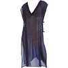 LA LEELA Women's Summer Vacation Beachwear Long Bathing Suit Short Beach Dress Front Tie Swimsuit Cover ups for Women - 4 of 4