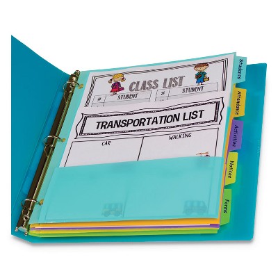 C-Line 5-Tab Index Dividers with Multi-Pockets 5-Tab 11 1/2" x 10" 07650