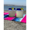 Dos Sueños Mexican Hand Blown Tumblers - Blue Rim - 10oz - Set of 2 - 2 of 4