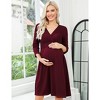 Maternity Dress Women's Velvet Retro V-Neck A-Line Sexy Photoshoot Dress Holiday Dress Evening Dress Wedding Guest Green Velvet7vLarge - 2 of 4