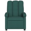 vidaXL Dark Green Fabric Massage Recliner Chair - Manual Reclining Lounge With 6-Point Vibration Massage, Side Pocket, And Comfort Padding - image 4 of 4