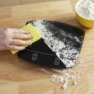 Taylor Black Waterproof Digital Kitchen Scale with LED Display