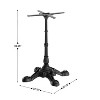 Flash Furniture Commercial 22.75"H Indoor/Outdoor Cast Iron Bistro Table Base in Black - 4 of 4