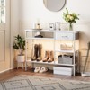 Pinmoco Console Table with Shelves and Drawer, 41.7inch Narrow Entryway Table with LED Light, Sofa Table for Living Room, Hallway - 2 of 4