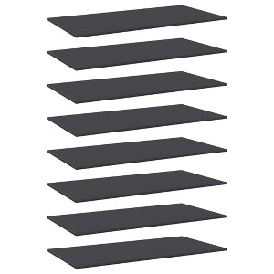 vidaXL Bookshelf Boards 8 pcs Gray 31.5 in.x7.9 in.x0.6 in. Engineered Wood - 1 of 4