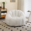 Teddy Fabric Bean Bag Armchair Adults, Fluffy Oversized Lounge Chair with Memory Foam, Ideal for Living Room – Cuddlewood - 2 of 4