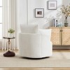 Modern Swivel Accent Chair with 360 Degree Rotation Upholstered Barrel Design for Living Room or Bedroom–Maison Boucle - 3 of 4
