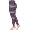 Women's Plus Size Printed Leggings - One Size Fits Most Plus - White Mark - 2 of 3
