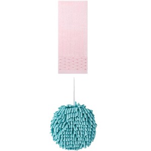REGALWOVEN Cute Soft Absorbent Hand Towels for Quick Drying 14" x 30"/6" x 6" 2 Pcs - 1 of 4