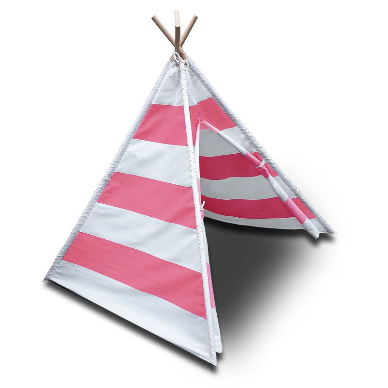 Modern Home Children's Canvas Play Tent Set with Travel Case - Pink Stripes, 4 of 5