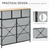 9 Drawers Storage Chest Dresser Organizer Unit w/ Steel Frame, Wood Top, Easy Pull Fabric Bins, for Bedroom, Hallway, Closet, Entryway, Oak & Grey - 3 of 4