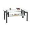 VYNXARIA Rectangle Black Glass Coffee Table, Clear Coffee Table£¬Modern Side Center Tables for Living Room£¬ Living Room Furniture - 4 of 4