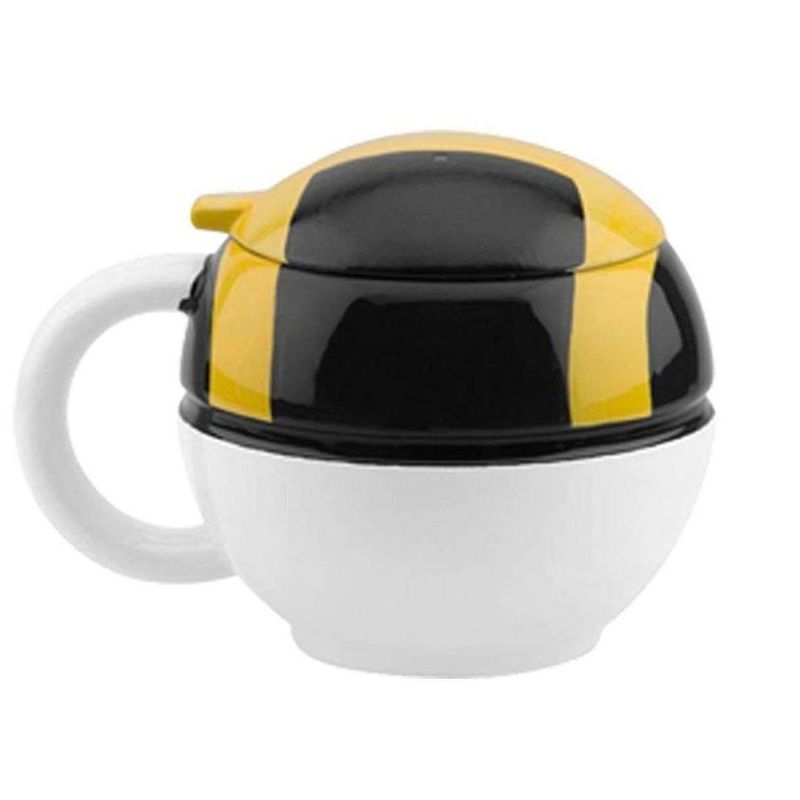 Just Funky Pokemon GO Ultra Ball 16oz Ceramic Molded Coffee Mug w/ Lid, 2 of 5
