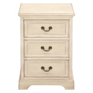 Wood 3 Stack Nightstand Antique Ivory - Olivia & May - 1 of 4
