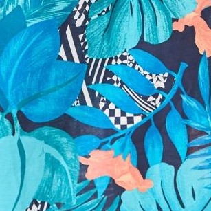 paradise blue tropical geo