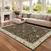 Machine Washable Area Rug Floral Printed Carpet Non Slip Stain Resistant Farmhouse Floor Cover Soft Low Pile Indoor Rugs for Bedroom Kitchen - 2 of 4