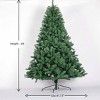 6ft artificial Christmas tree, 1000 branches, all natural spruce PVC, can be divided into 3 parts for storage, foldable metal bracket, no light green - 2 of 4