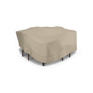 Eevelle 60" Meridian Square Table Fire Pit Cover Khaki - 1 of 4