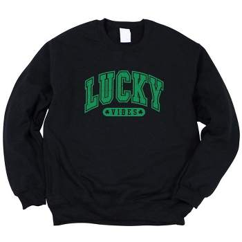 Simply Sage Market Women's Graphic Sweatshirt Lucky Vibes Distressed