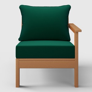 WestinTrends  Avalon Outdoor Patio HDPE Right Arm Facing Sectional Corner Club Chair with Patio Cushions - 1 of 4