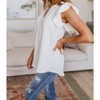 Women's Someday Maybe Flutter Sleeve Top - ZENANA - 3 of 4