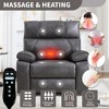 PAGED Power Lift Recliner Chair, Heating Massage Chair with Cup Holder and Side Pocket, Chenille Accent Chair for Bedroom, Living Room - 2 of 4