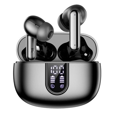 MOVSSOU Wireless Earbuds Bluetooth Headphones LED Display Waterproof In-Ear Earphones Mic Black