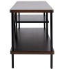 Bruno Industrial Media Stand - MED5001 - Walnut/Black - Safavieh - 3 of 4