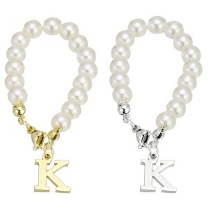 Unique Bargains Identification Handle Letter Charm Accessories Gold & Silver Tone 2 Pcs - 1 of 4