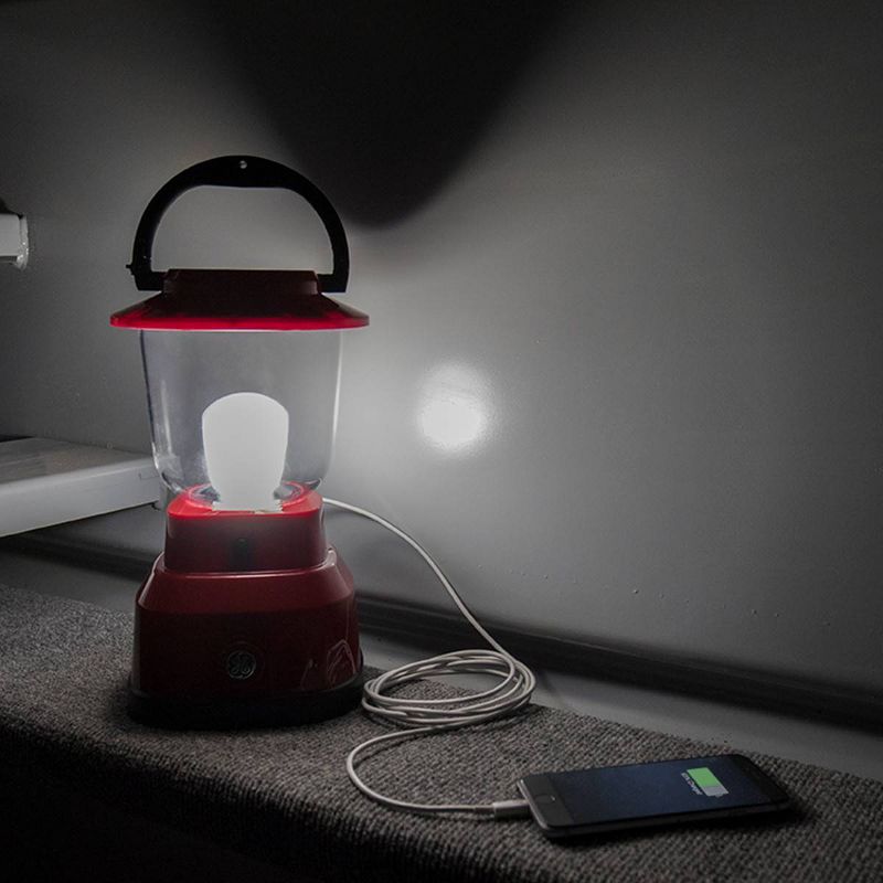 LED Outdoor Lantern with USB Charging Red - Enbrighten, 6 of 12