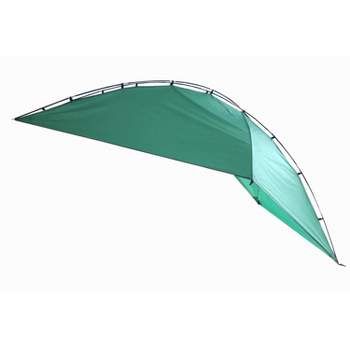 Kamp-Rite KAMPAWN319 SUV Sport Multi Use Outdoor Shade Shelter Tent Camping Awning w/ 3 Poles, 2 Legs, & Carry Bag, Jolly Green