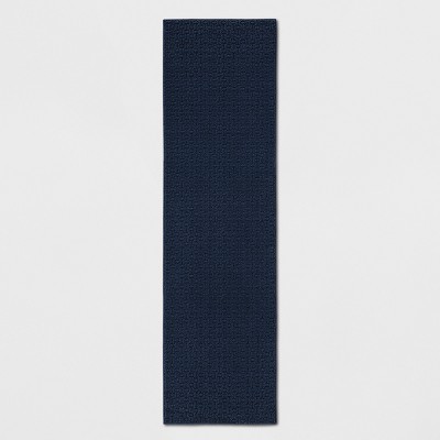 2'x7' Runner Solid Washable Rug Blue - Made By Design™