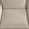 Corduroy Deep Seat Modular L-Shaped Sectional Sofa with 4 Pillows & Ottoman - 4 of 4