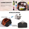 Travel Makeup Bag,Large Capacity Cosmetic Bags for Women,Waterproof Portable Pouch Open Flat Toiletry Bag, with Divider and Handle, Black - 4 of 4