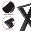Set of 2 Steel Table Legs, X-Shaped Heavy Duty Dining Table Legs, Industrial-Style Furniture Support, Four Protective Floor Pads for Work Tables - 2 of 4
