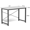 Kumasinova 30"H Modern Computer Desk for Home Office,X-Shaped Reinforcement Sturdy Wrting Desk,Sleek Wooden Tabletop Home Workstation - 3 of 3