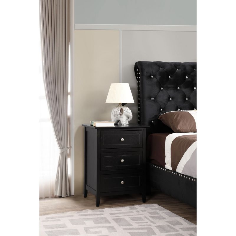 Passion Furniture Daniel 3-Drawer Nightstand (25 in. H x 19 in. W x 15 in. D), 5 of 6