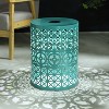 Christopher Knight Home Kerla Outdoor Round Iron Solar Side Table - 2 of 4