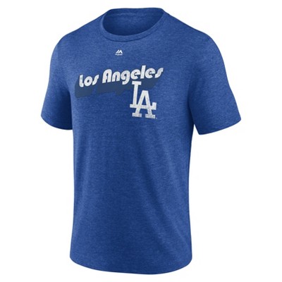 MLB Los Angeles Dodgers Men's Short Sleeve Bi-Blend T-Shirt - S